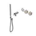 SERENITY PROGRESSIVE SHOWER SYSTEM WITH ROME TRAVERTINE HANDLE AND SLIM SHOWER TRIM KIT ONLY CHROME
