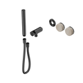 SERENITY PROGRESSIVE SHOWER SYSTEM WITH ROME TRAVERTINE HANDLE AND SLIM SHOWER TRIM KIT ONLY GUN METAL