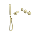 SERENITY PROGRESSIVE SHOWER SYSTEM WITH METAL HANDLE AND SLIM SHOWER TRIM KIT ONLY BRUSHED GOLD