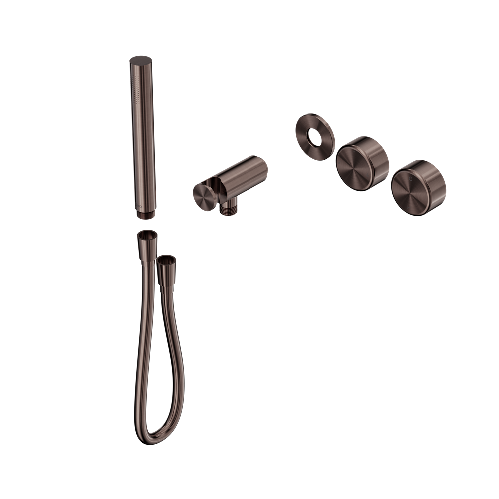 SERENITY PROGRESSIVE SHOWER SYSTEM WITH METAL HANDLE AND SLIM SHOWER TRIM KIT ONLY BRUSHED BRONZE
