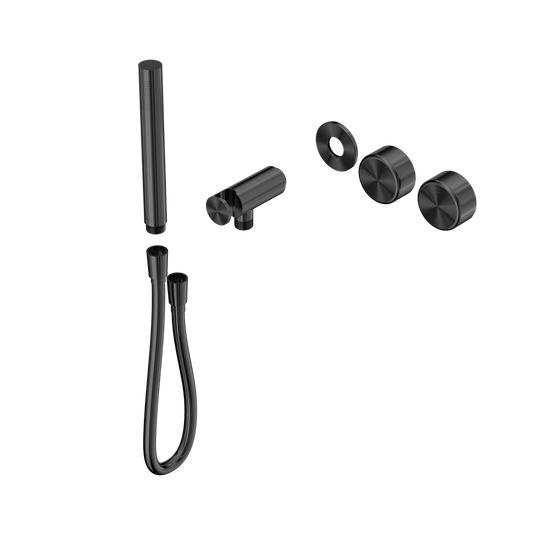 SERENITY PROGRESSIVE SHOWER SYSTEM WITH METAL HANDLE AND SLIM SHOWER TRIM KIT ONLY GUN METAL