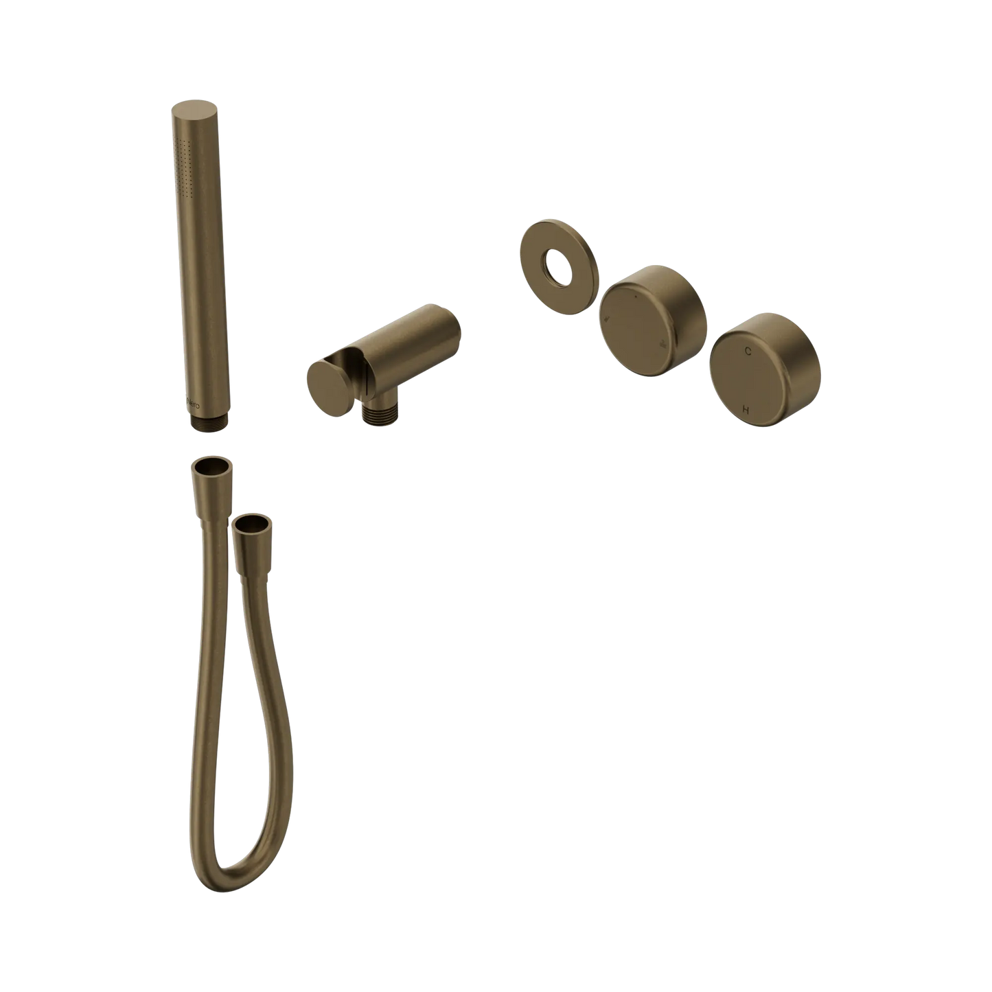 Serenity Progressive Shower System With Metal Handle And Slim Shower Trim Kit Only Tumbled Antique Brass