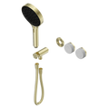 SERENITY PROGRESSIVE SHOWER SYSTEM WITH CARRARA HANDLE AND SERENITY HAND SHOWER TRIM KIT ONLY BRUSHED GOLD