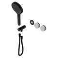 SERENITY PROGRESSIVE SHOWER SYSTEM WITH CARRARA HANDLE AND SERENITY HAND SHOWER TRIM KIT ONLY MATTE BLACK