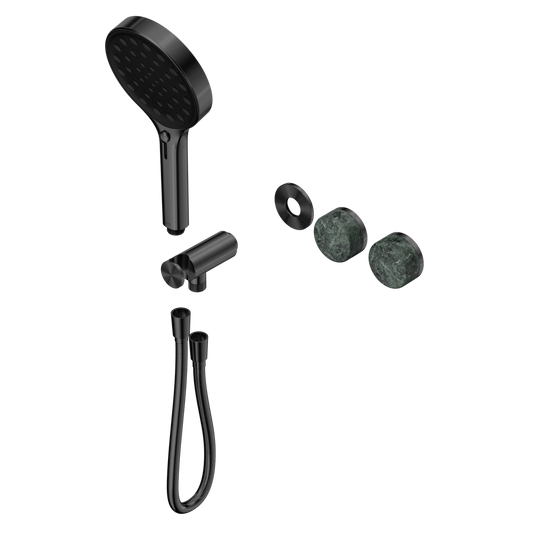 SERENITY PROGRESSIVE SHOWER SYSTEM WITH VERDE ALPI HANDLE AND SERENITY HAND SHOWER TRIM KIT ONLY GUN METAL