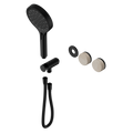 SERENITY PROGRESSIVE SHOWER SYSTEM WITH ROME TRAVERTINE HANDLE AND SERENITY HAND SHOWER TRIM KIT ONLY MATTE BLACK