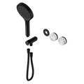 SERENITY PROGRESSIVE SHOWER SYSTEM WITH ARABESCATO CORCHIA HANDLE AND SERENITY HAND SHOWER TRIM KIT ONLY MATTE BLACK