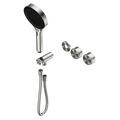 SERENITY PROGRESSIVE SHOWER SYSTEM WITH METAL HANDLE AND SERENITY HAND SHOWER TRIM KIT ONLY BRUSHED NICKEL