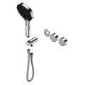 SERENITY PROGRESSIVE SHOWER SYSTEM WITH METAL HANDLE AND SERENITY HAND SHOWER TRIM KIT ONLY CHROME