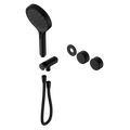 SERENITY PROGRESSIVE SHOWER SYSTEM WITH METAL HANDLE AND SERENITY HAND SHOWER TRIM KIT ONLY MATTE BLACK