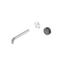 SERENITY PROGRESSIVE WALL BASIN MIXER 160/185/220MM SPOUT WITH VERDE ALPI HANDLE TRIM KIT ONLY BRUSHED NICKEL