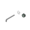 SERENITY PROGRESSIVE WALL BASIN MIXER 160/185/220MM SPOUT WITH VERDE ALPI HANDLE TRIM KIT ONLY CHROME
