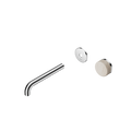 SERENITY PROGRESSIVE WALL BASIN MIXER 160/185/220MM SPOUT WITH ROME TRAVERTINE HANDLE TRIM KIT ONLY CHROME