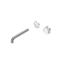 SERENITY PROGRESSIVE WALL BASIN MIXER 160/185/220MM SPOUT WITH ARABESCATO CORCHIA HANDLE TRIM KIT ONLY CHROME
