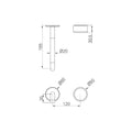 Serenity Progressive Wall Basin Mixer 185/220mm Spout With Metal Handle Trim Kit Only Tumbled Antique Brass