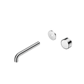 SERENITY PROGRESSIVE WALL BASIN MIXER 160/185/220MM SPOUT WITH METAL HANDLE TRIM KIT ONLY CHROME
