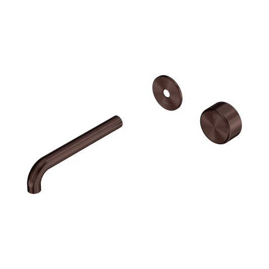 Serenity Progressive Wall Basin Mixer 185/220mm Spout With Metal Handle Trim Kit Only Rome Bronze