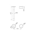 Serenity Progressive Wall Basin Mixer 185/220mm Spout With Metal Handle Trim Kit Only Rome Bronze