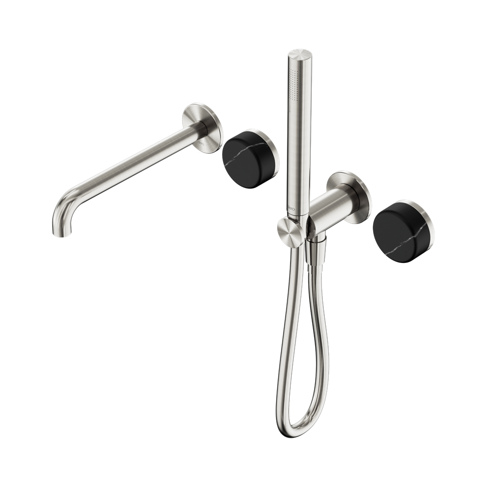 SERENITY PROGRESSIVE SHOWER SYSTEM WITH SPOUT WITH MARQUINA BRUSHED NICKEL