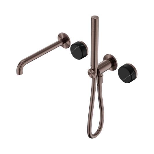 SERENITY PROGRESSIVE SHOWER SYSTEM WITH SPOUT WITH MARQUINA BRUSHED BRONZE