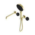 Serenity Progressive Shower System With Spout With Marquina Black Handle And Serenity Hand Shower
