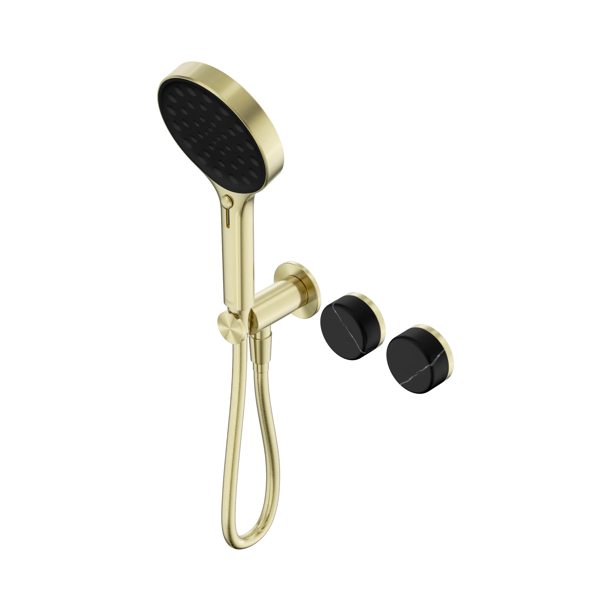 Serenity Progressive Shower System With Marquina Black Handle And Serenity Hand Shower