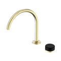 SERENITY PROGRESSIVE BATH/KITCHEN MIXER ARC SPOUT WITH MARQUINA BRUSHED GOLD