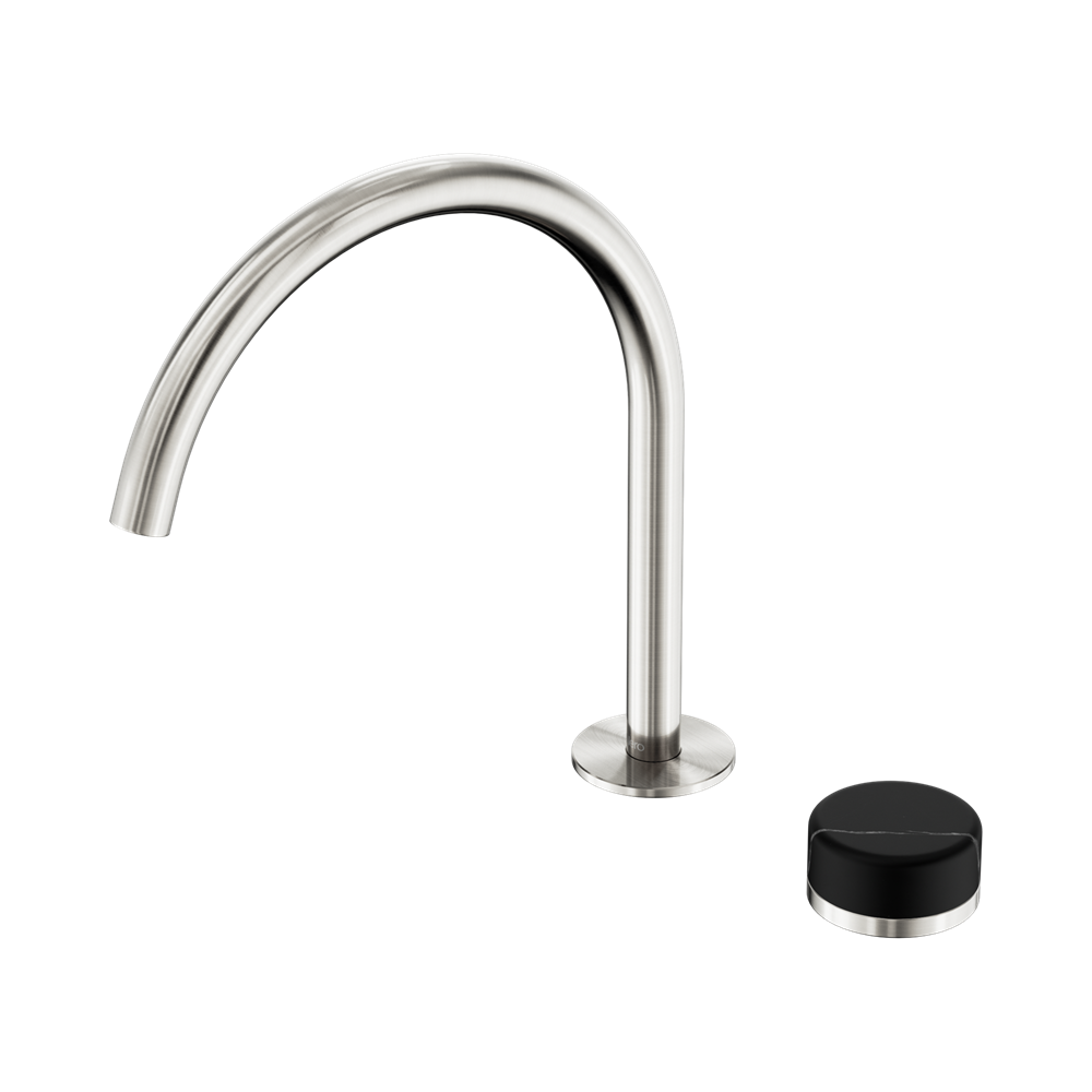 SERENITY PROGRESSIVE BATH/KITCHEN MIXER ARC SPOUT WITH MARQUINA BRUSHED NICKEL