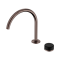SERENITY PROGRESSIVE BATH/KITCHEN MIXER ARC SPOUT WITH MARQUINA BRUSHED BRONZE
