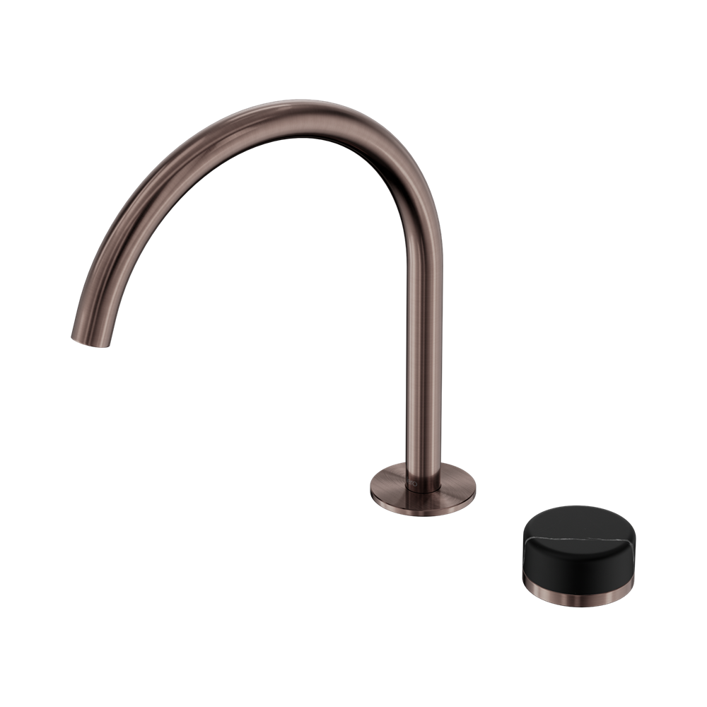 SERENITY PROGRESSIVE BATH/KITCHEN MIXER ARC SPOUT WITH MARQUINA BRUSHED BRONZE