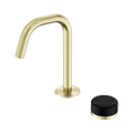 SERENITY PROGRESSIVE BASIN MIXER EDGE SPOUT WITH MARQUINA BRUSHED GOLD