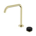SERENITY PROGRESSIVE BATH/KITCHEN MIXER EDGE SPOUT WITH MARQUINA BRUSHED GOLD