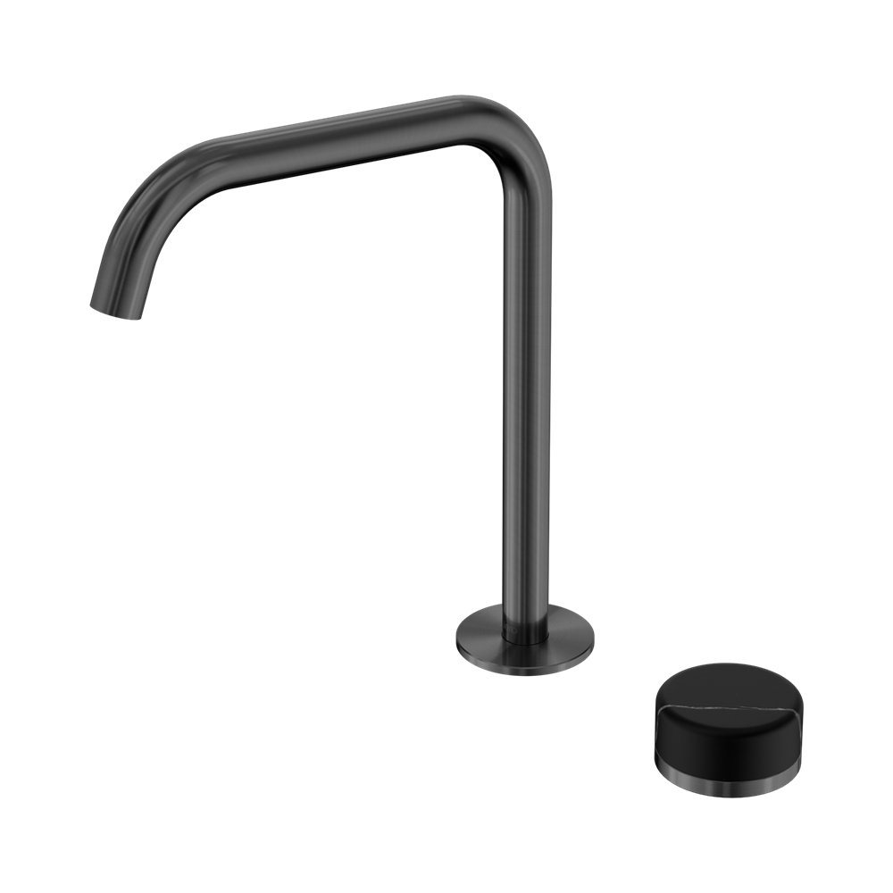 SERENITY PROGRESSIVE BATH/KITCHEN MIXER EDGE SPOUT WITH MARQUINA GUN METAL