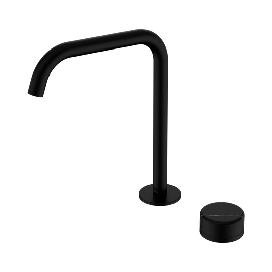 SERENITY PROGRESSIVE BATH/KITCHEN MIXER EDGE SPOUT WITH MARQUINA MATTE BLACK