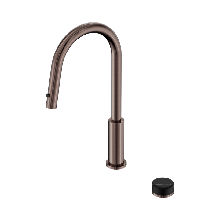 Serenity Progressive Pull Out Kitchen Set With Marquina Brushed Bronze — Kitchen Mixers & Taps