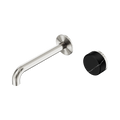 SERENITY PROGRESSIVE WALL BASIN MIXER 160/185/220MM SPOUT WITH MARQUINA BRUSHED NICKEL