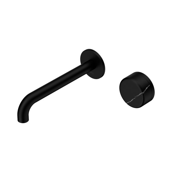 SERENITY PROGRESSIVE WALL BASIN MIXER 160/185/220MM SPOUT WITH MARQUINA MATTE BLACK