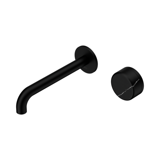 SERENITY PROGRESSIVE WALL BASIN MIXER 160/185/220MM SPOUT WITH MARQUINA MATTE BLACK
