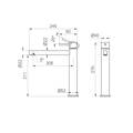 DOLCE II TALL BASIN MIXER BRUSHED NICKEL