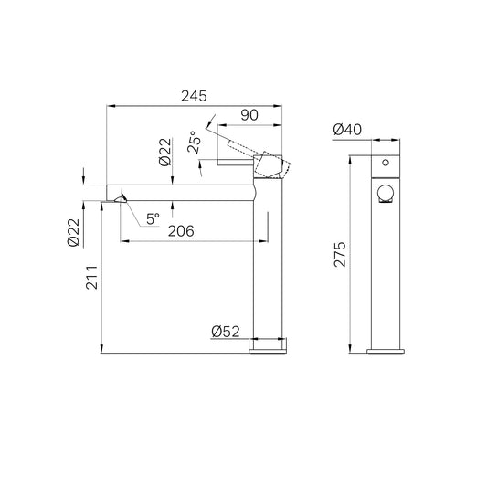 Dolce II Tall Basin Mixer