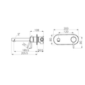DOLCE II WALL BASIN/BATH MIXER BRUSHED NICKEL