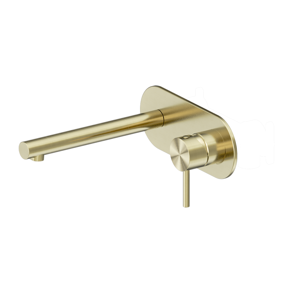 DOLCE II WALL BASIN/BATH MIXER BRUSHED GOLD