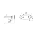 DOLCE II WALL BASIN/BATH MIXER TRIM KITS ONLY BRUSHED NICKEL
