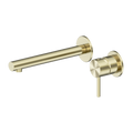 DOLCE II WALL BASIN/BATH MIXER SEPARATE BACK PLATE BRUSHED GOLD