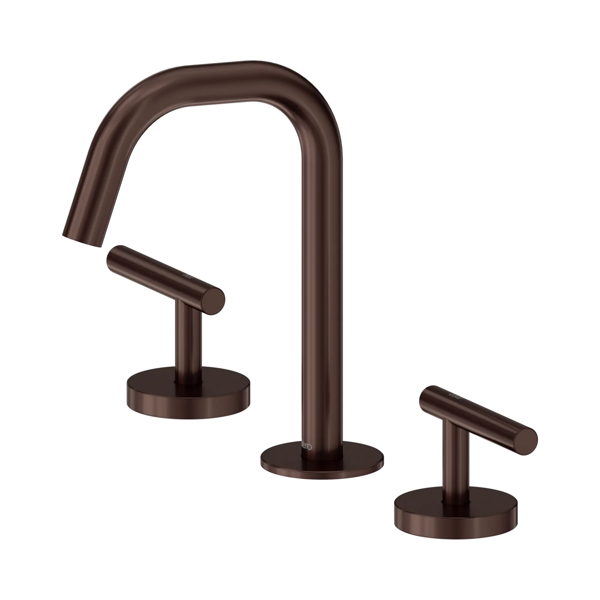 Mecca Lever Basin Set Edge Spout Rome Bronze