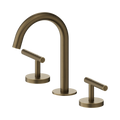 Mecca Lever Basin Set Arc Spout Tumbled Antique Brass