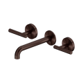 Mecca Lever Wall Basin/Bath Set 185/220mm Spout Rome Bronze