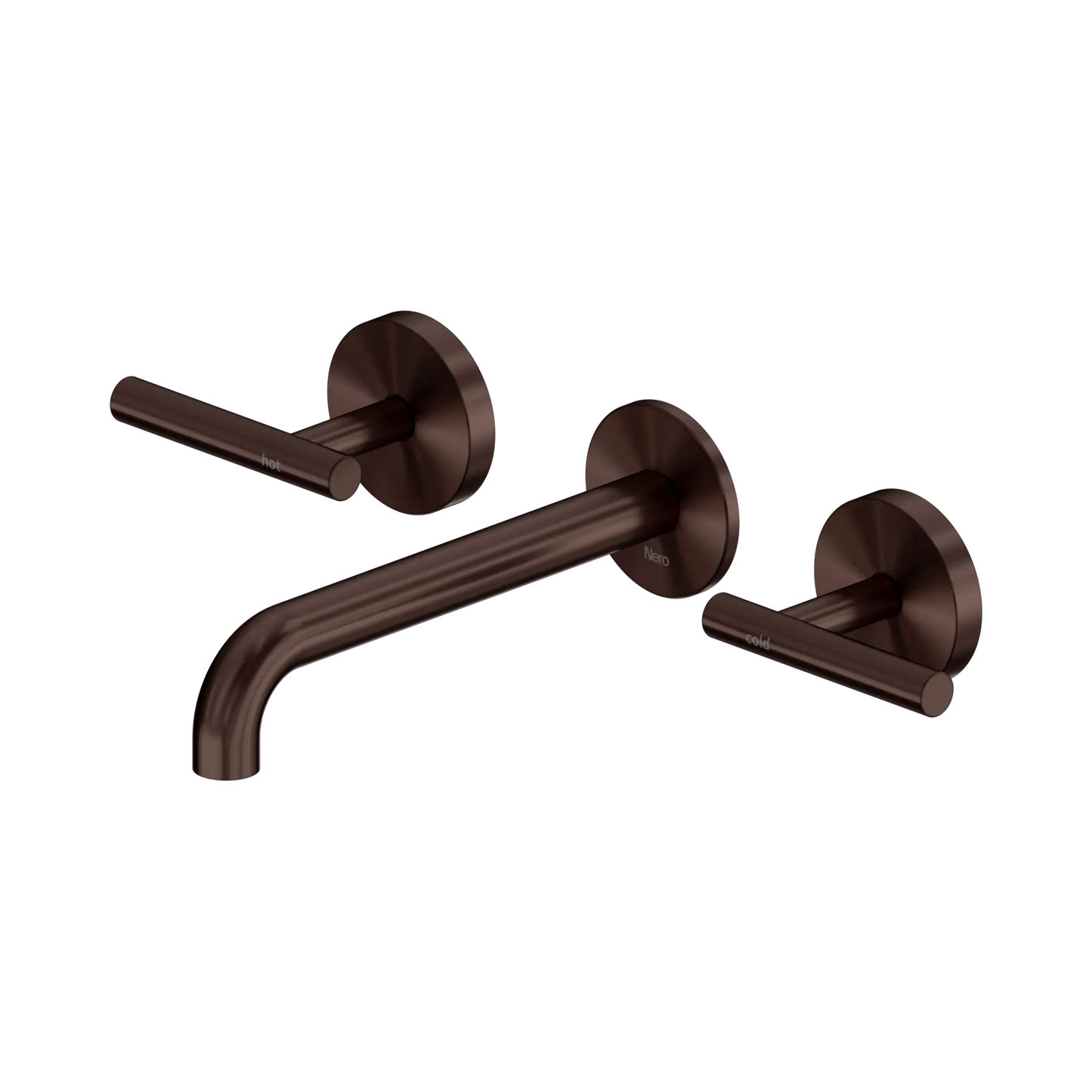 Mecca Lever Wall Basin/Bath Set 185/220mm Spout Rome Bronze