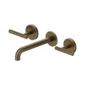 Mecca Lever Wall Basin/Bath Set 185/220mm Spout Tumbled Antique Brass