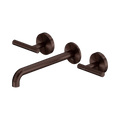 Mecca Lever Wall Basin/Bath Set 185/220mm Spout Rome Bronze